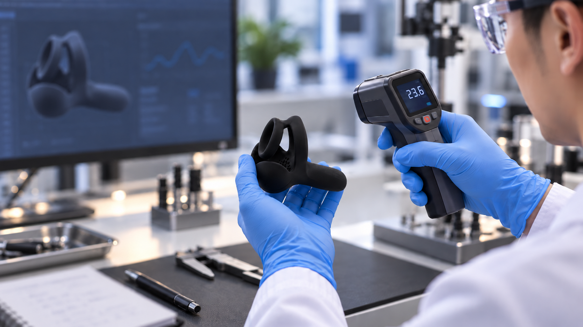 Technician evaluating an OGO product at a technical workbench