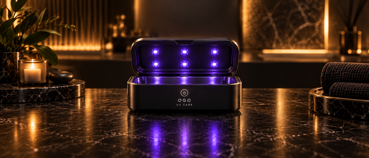 OGO UV Care box open in a home setting